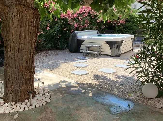 アパート Les Dahlias 4 Personnes Jacuzzi Barbecue Jardin Arbore Climatise